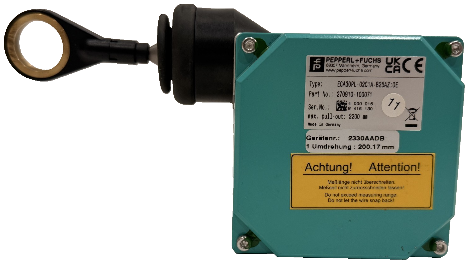 NEW PEPPERL & FUCHS ECA30PL-02C1A-B25AZ:OE ROTARY ENCODER 270910-100071 ...