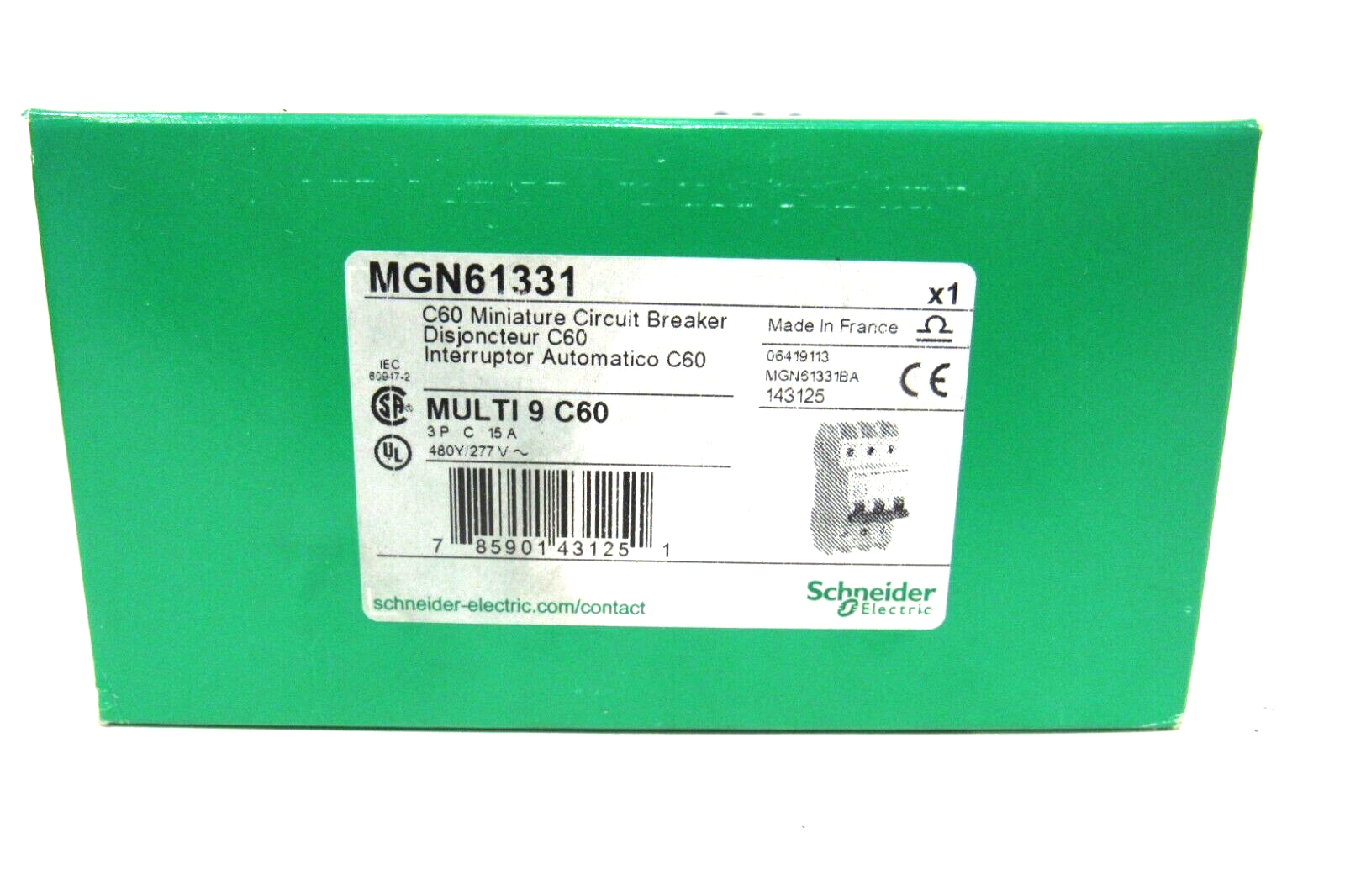 NEW SCHNEIDER ELECTRIC MGN61331 CIRCUIT BREAKER MULTI 9 C60 - Image 4