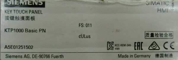 NEW SIEMENS 6AV6647-0AF11-3AX0 TOUCH PANEL KTP1000 BASIC PN 6AV66470AF113AX0 - Image 6