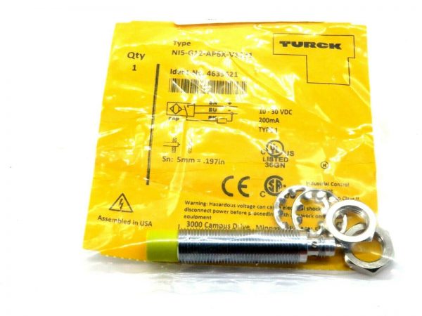 NEW TURCK NI5-G12-AP6X-V1131 INDUCTIVE SENSOR 4635621 NI5G12AP6XV1131 - Image 3