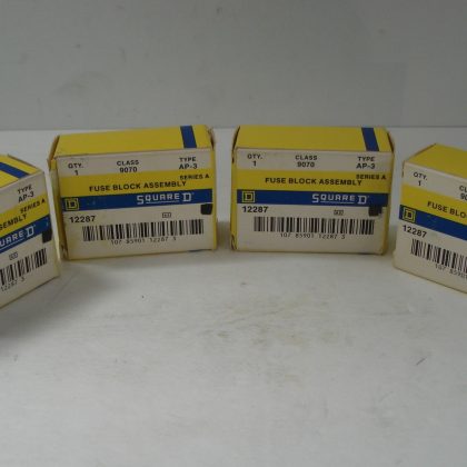 4 NEW SQUARE D 9070 AP-3 FUSE BLOCKS
