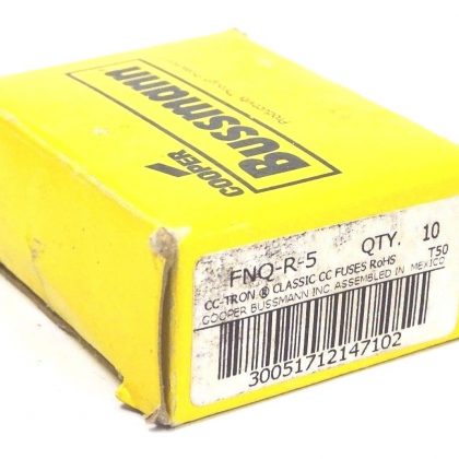 LOT OF 9 NEW COOPER BUSSMANN FNQ-R-5 FUSES
