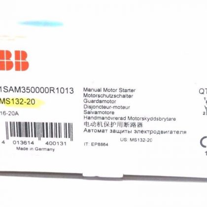 NEW ABB 1SAM350000R1013 MOTOR STARTER MS132-20