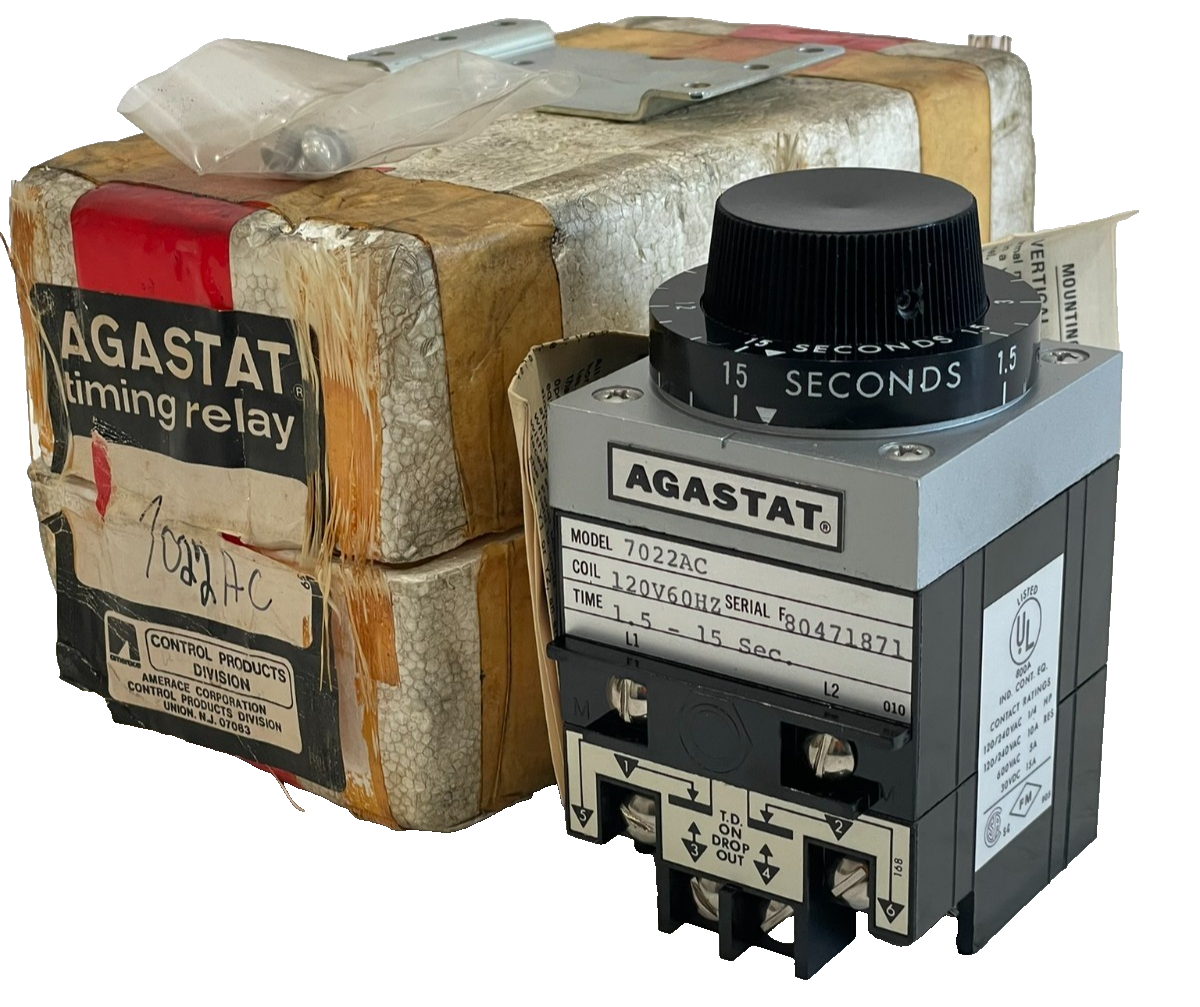 NEW AGASTAT 7022AC TIME DELAY RELAY 120V 60HZ
