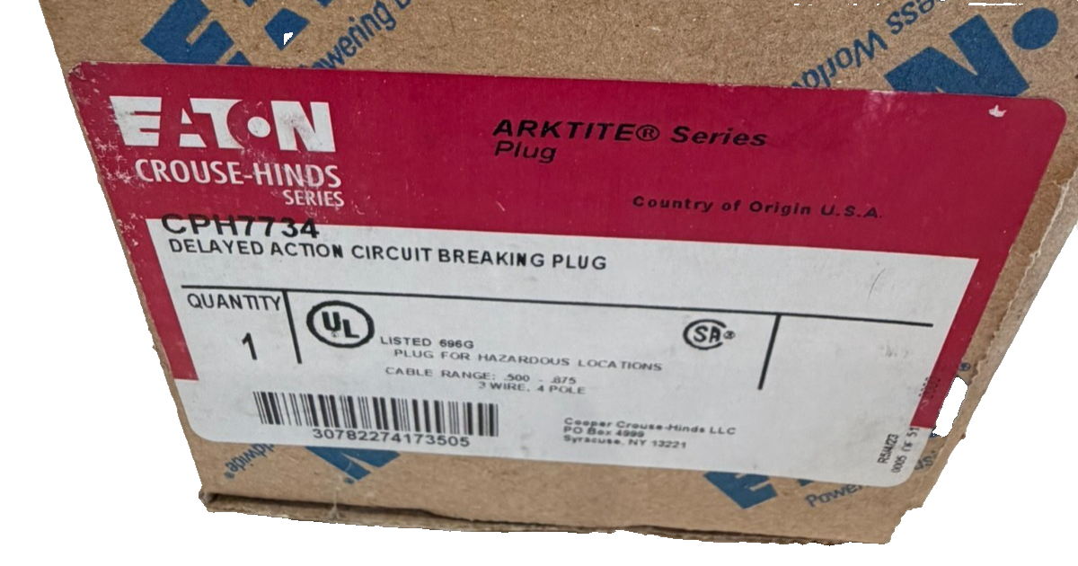 NEW EATON CROUSE-HINDS CPH7734 CIRCUIT BREAKING PLUG - Image 5