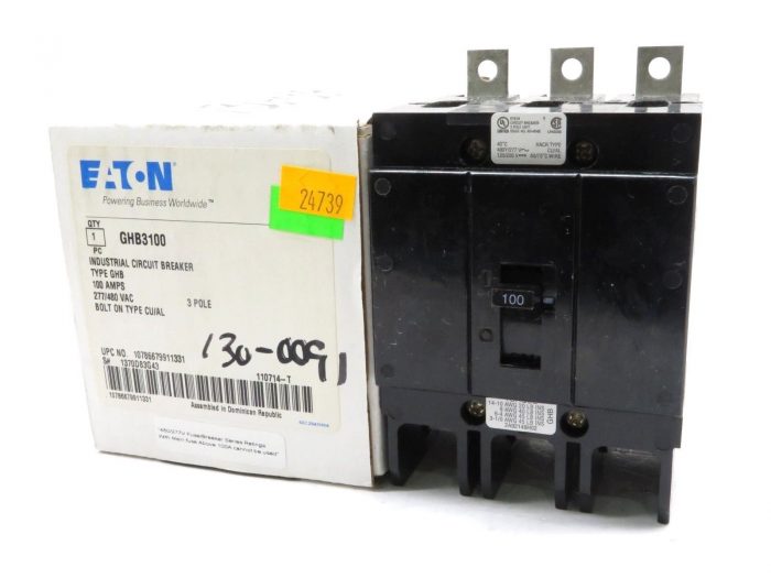 NEW EATON GHB3100 CIRCUIT BREAKER TYPE GHB 100 AMPS