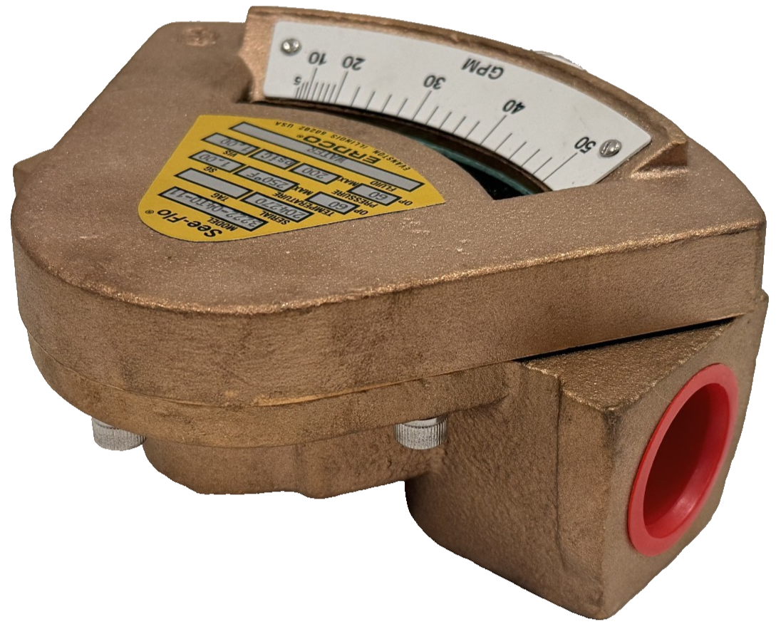 NEW ERDCO 3222-04T0-11 SEE-FLO WATER FLOW METER 1" 322204T011 - Image 3