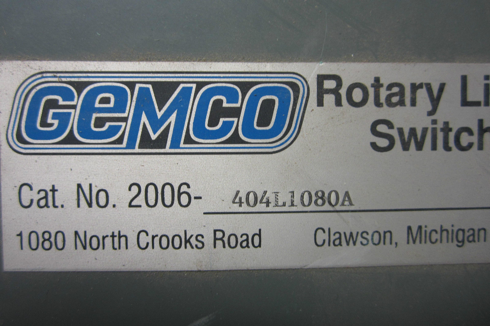 NEW GEMCO ELECTRIC 2006-404L1080A ROTARY LIMIT SWITCH 2006404L1080A - Image 3