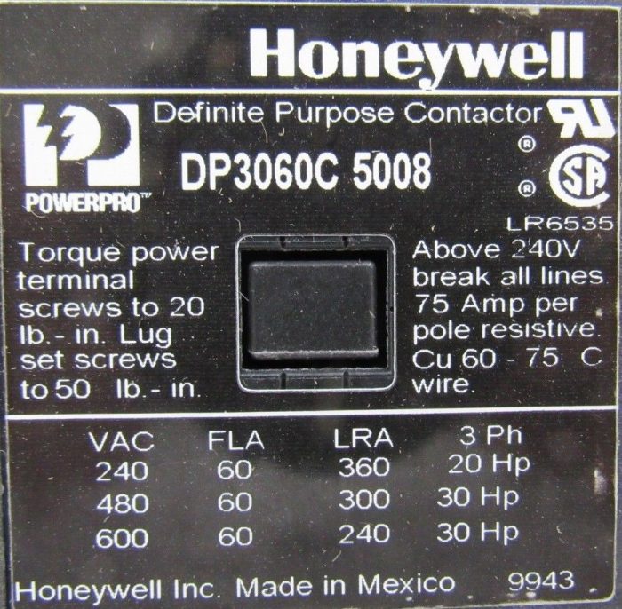 NEW HONEYWELL DP3060C-5008 CONTACTOR DP3060C5008 - Image 4