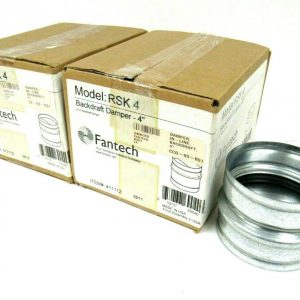 NEW LOT OF 2 FANTECH RSK4 BACKDRAFT DAMPER 4"