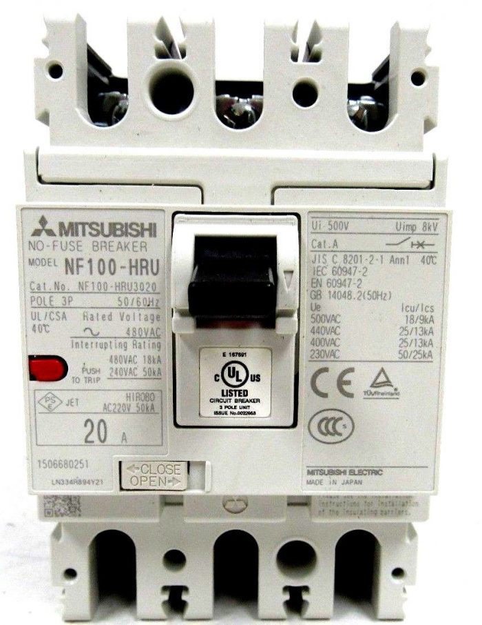 NEW MITSUBISHI NF100-HRU CIRCUIT BREAKER NF100HRU - Image 3