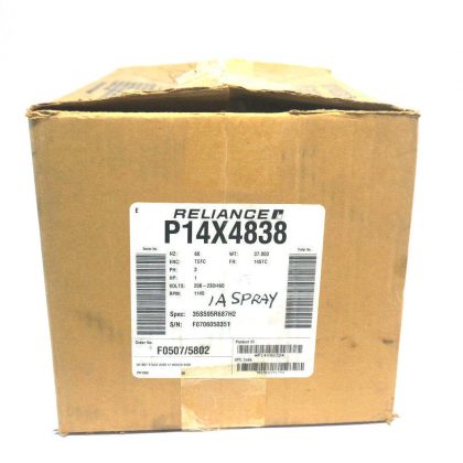 NEW RELIANCE P14X4838 MOTOR 1 HP 3 PHASE 1140 RPM
