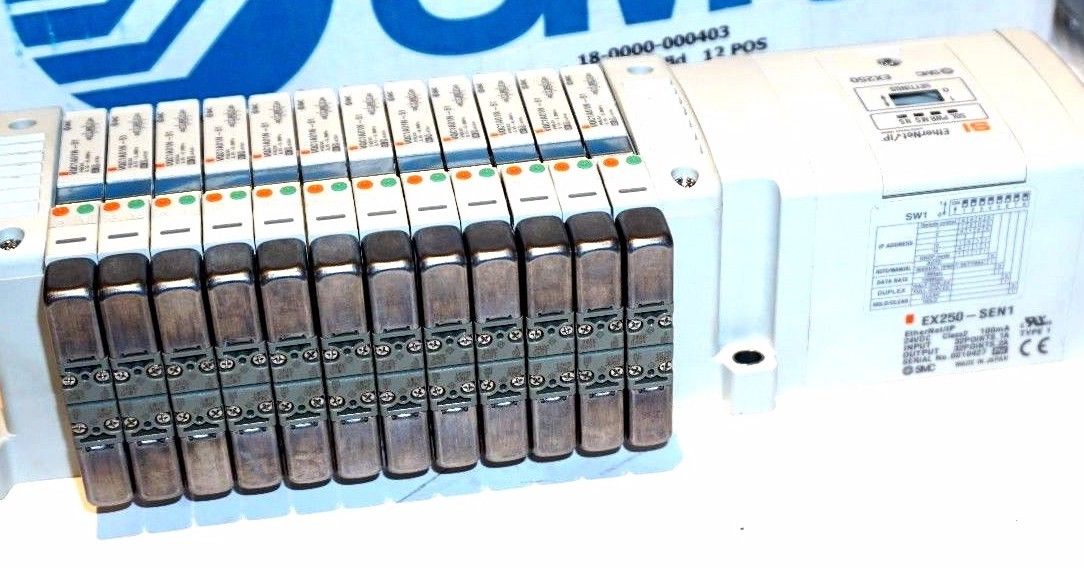 NEW SMC EX250-SEN1 CONTROLLER W/ VQC1A01N-51 PLUG VALVES