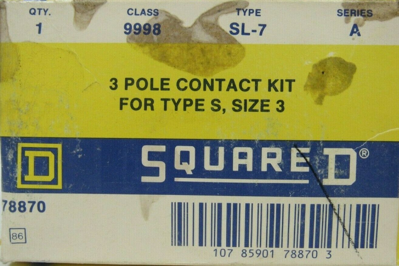 SQD SQUARE D Contact Kit 9998 SL-7   Size 3 NEW 