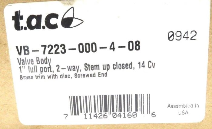 NEW T.A.C BARBER COLEMAN VB-7223-000-4-08 TWO-WAY VALVE BODIES 1" VB7223000408 - Image 3