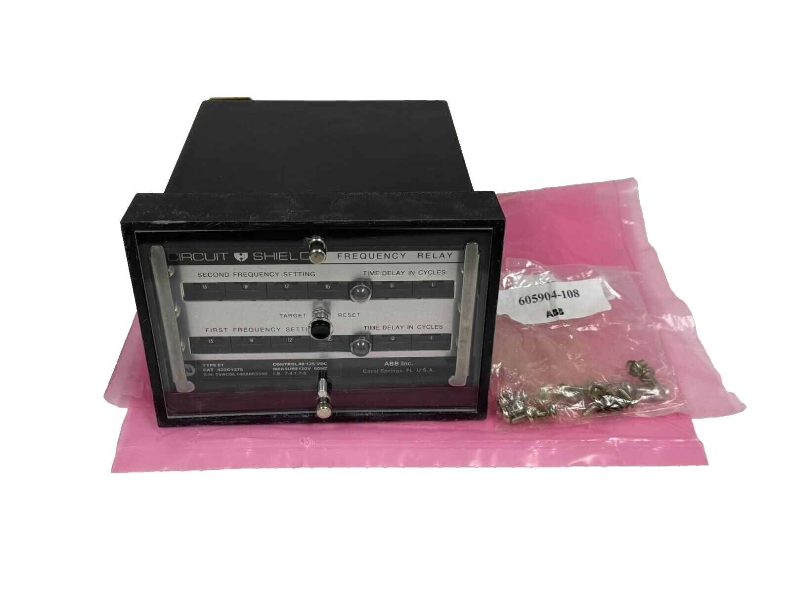 NEW ABB 422C1276 FREQUENCY RELAY TYPE: 81 48/125VDC 120VAC 60HZ