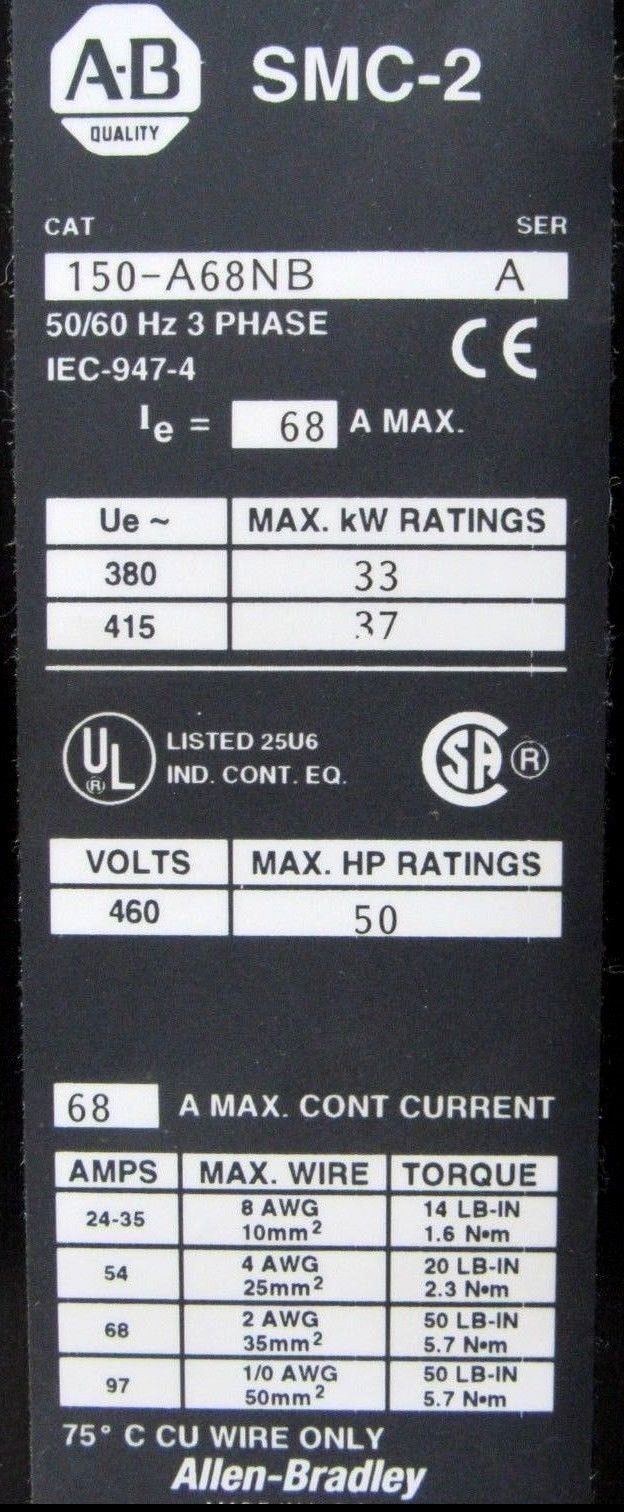 NEW ALLEN BRADLEY 150-A68NB MOTOR CONTROL 150A68NB - Image 5