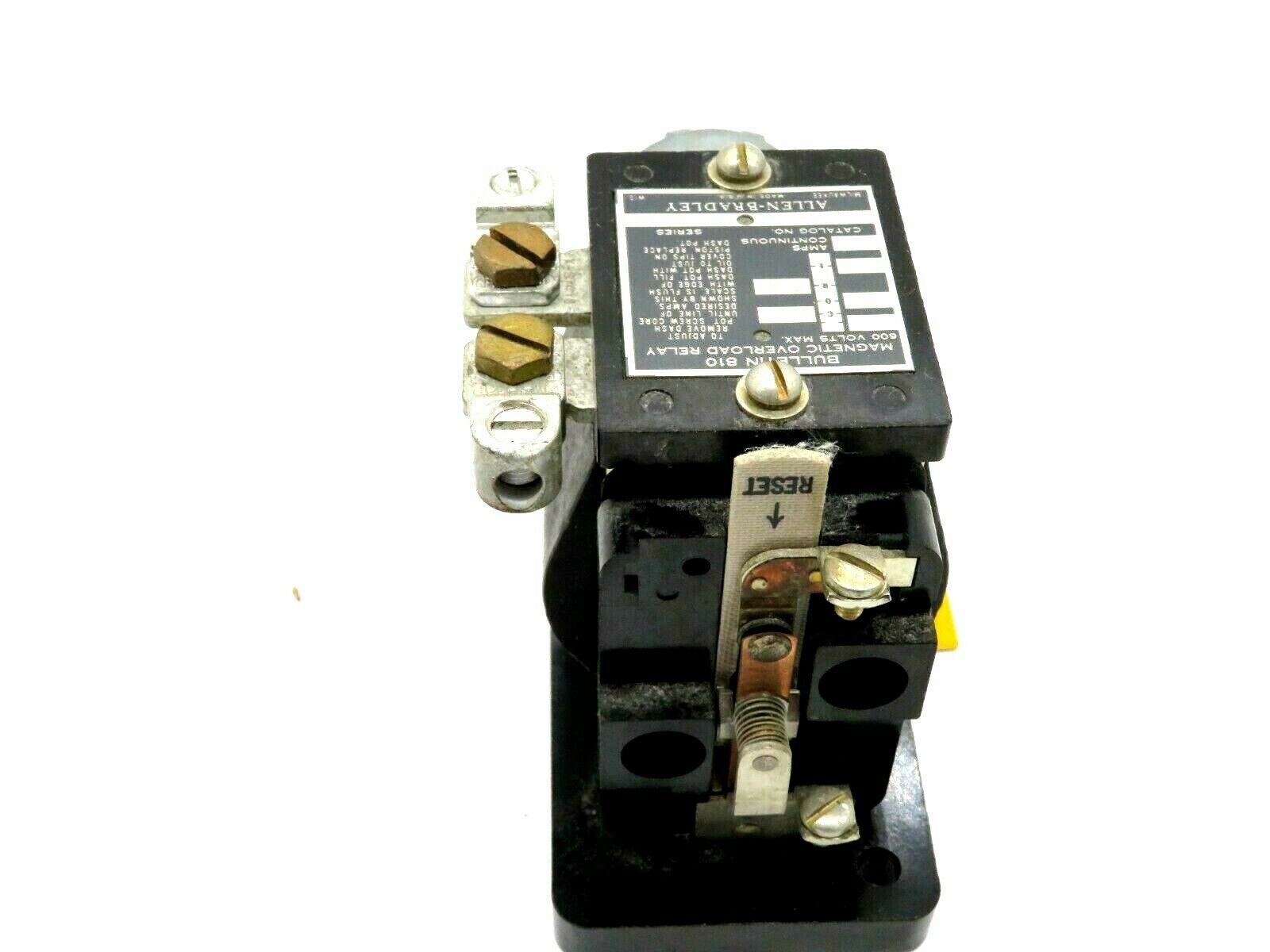 NEW ALLEN BRADLEY 810-1RP MAGNETIC OVERLOAD RELAY B689559/3 8101RP - Image 5