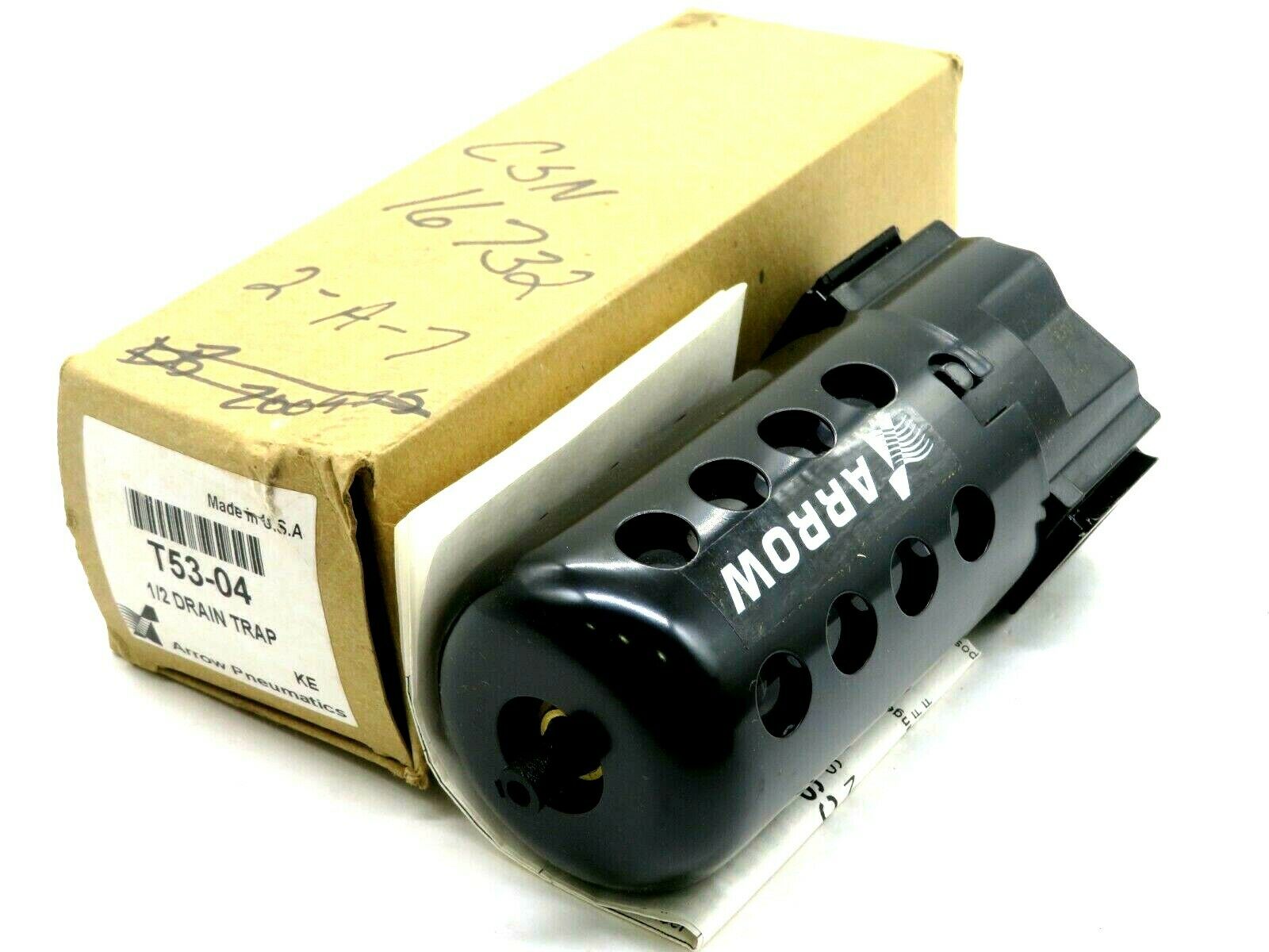 NEW ARROW PNEUMATICS T53-04 1/2 DRAIN TRAP T5304