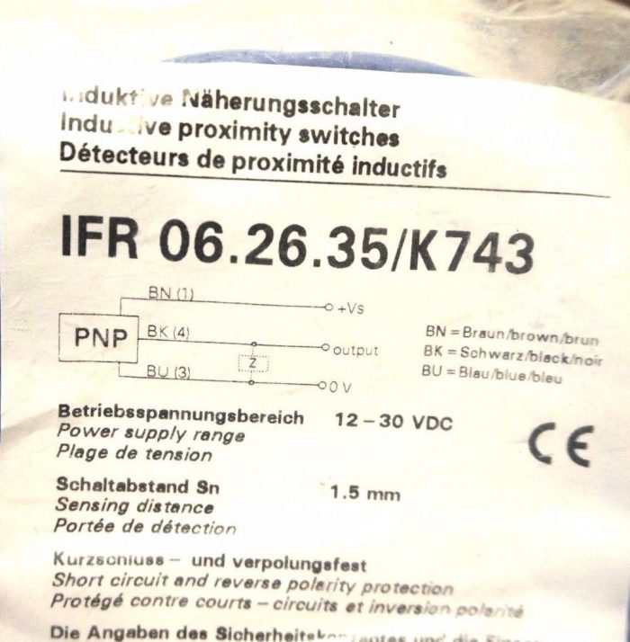 NEW BAUMER ELECTRIC IFR-06.26.35/K743 PROXIMITY SWITCH IFR062635K743 - Image 3