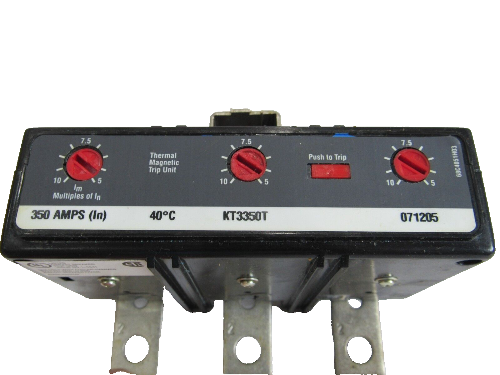 NEW CUTLER HAMMER KT3350T OVERLOAD BREAKER TRIP UNIT ONLY 350AMPS 3 POLES - Image 4