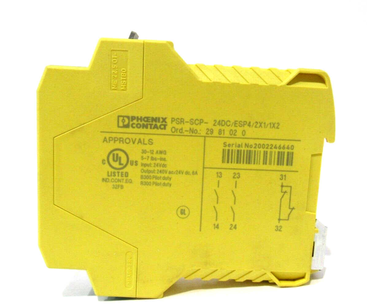 NEW PHOENIX CONTACT PSR-SCP- 24DC/ESP4/2X1/1X2 SAFETY RELAY PSRSCP24DCESP42X11X2 - Image 3