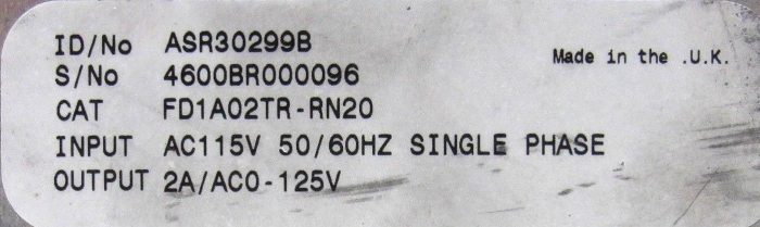 USED BALDOR FD1A02TR-RN20 FLEX DRIVE FD1A02TRRN20 - Image 4