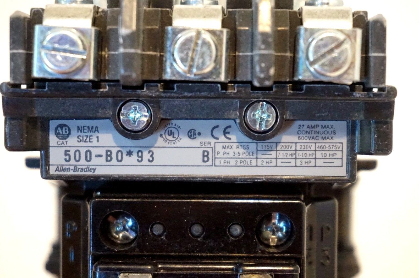 NEW ALLEN BRADLEY 500-BOD93 CONTACTOR SER.B 500BOD93 - Image 4