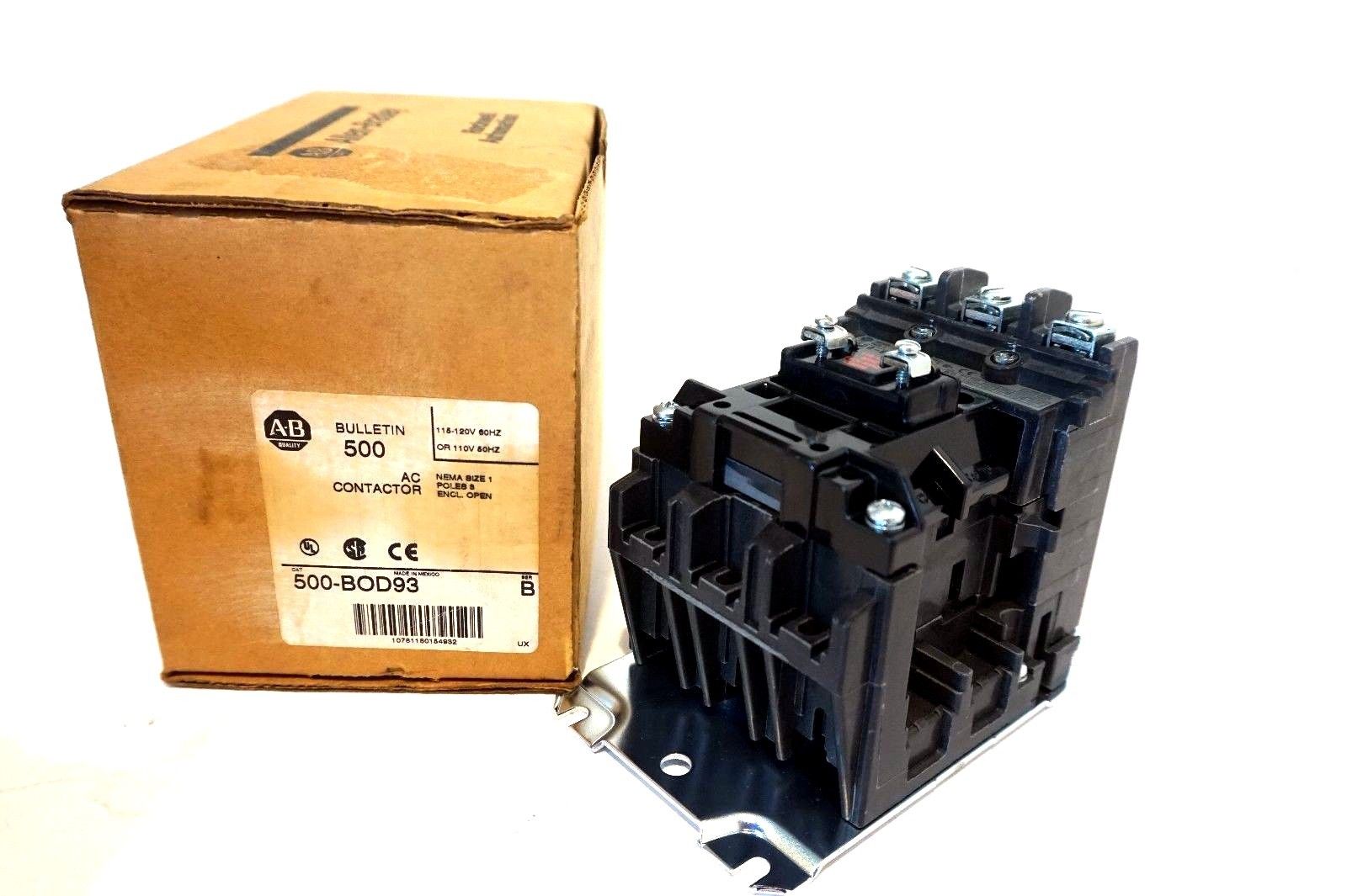 NEW ALLEN BRADLEY 500-BOD93 CONTACTOR SER.B 500BOD93