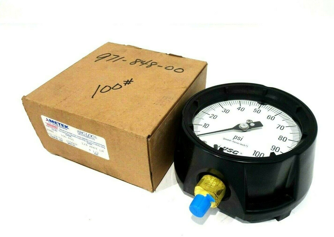 NEW AMETEK 155009 PROCESS GAUGE 100 P.S.I. 41/2" SB Industrial