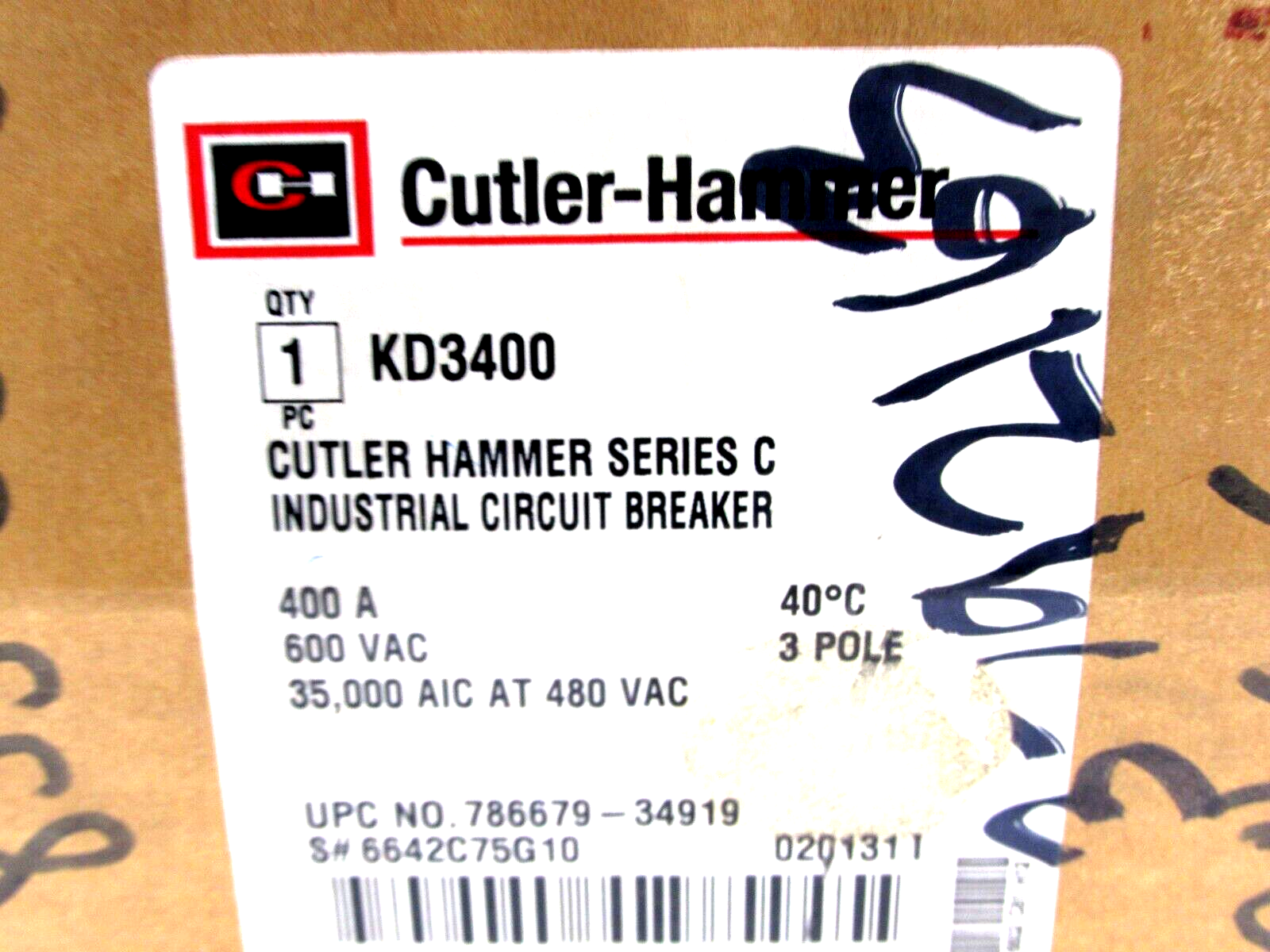 NEW CUTLER HAMMER KD3400 CIRCUIT BREAKER W/KT3400T TRIP UNIT KD3400F - Image 6