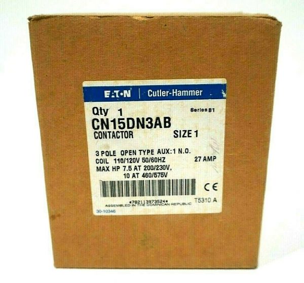 NEW EATON CUTLER HAMMER CN15DN3AB CONTACTOR SER.B1 SIZE 1 - Image 4