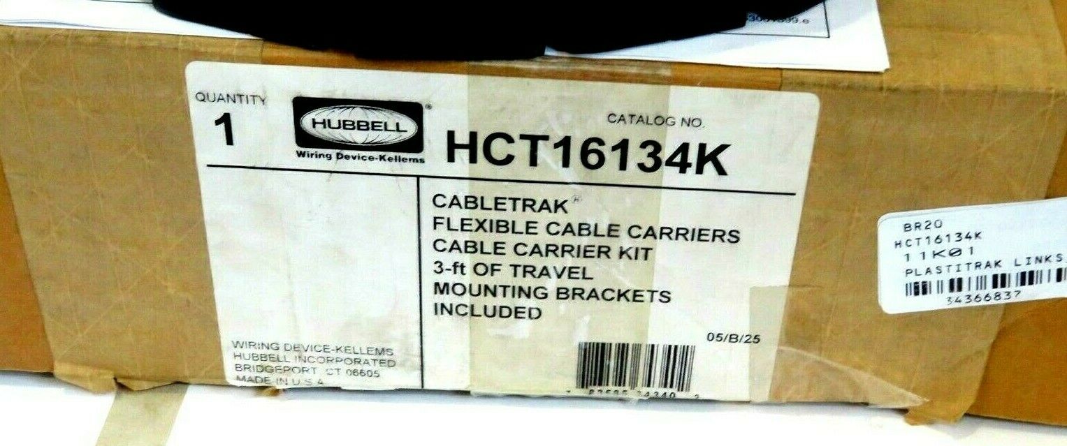 NEW HUBBELL HCT16134K CABLETRAK 3-FT  MOUNTING BRACKETS INCLUDED 
