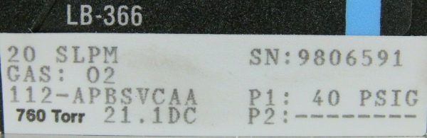 NEW PORTER 112-APBSVCAA MASS FLOW METER CONTROLLER LB-366 112APBSVCAA - Image 4