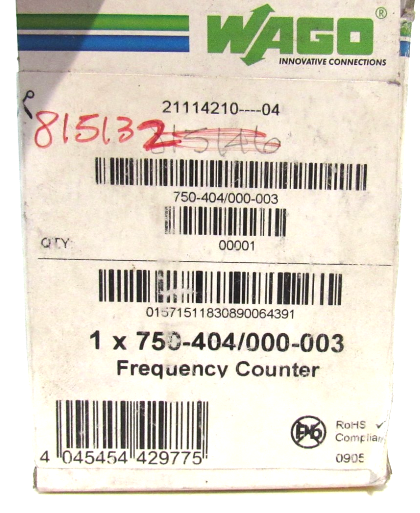 NEW WAGO 750-404/000-003 FREQUENCY COUNTER 750404000003 - Image 4