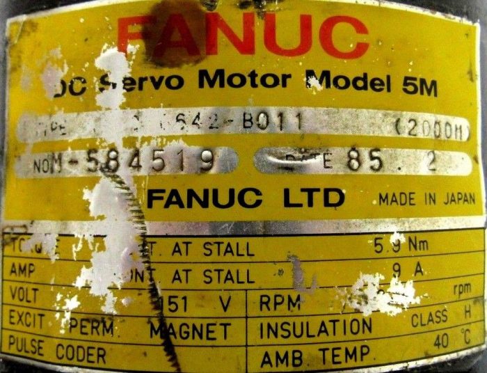 REFURBISHED FANUC A06B-0642-B011 SERVO MOTOR A06B0642B011 - Image 4