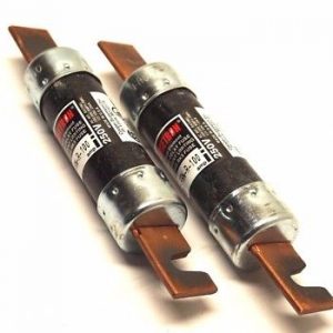 2 NEW BUSSMANN FUSETRON FRN-R-100 FUSES FRNR100