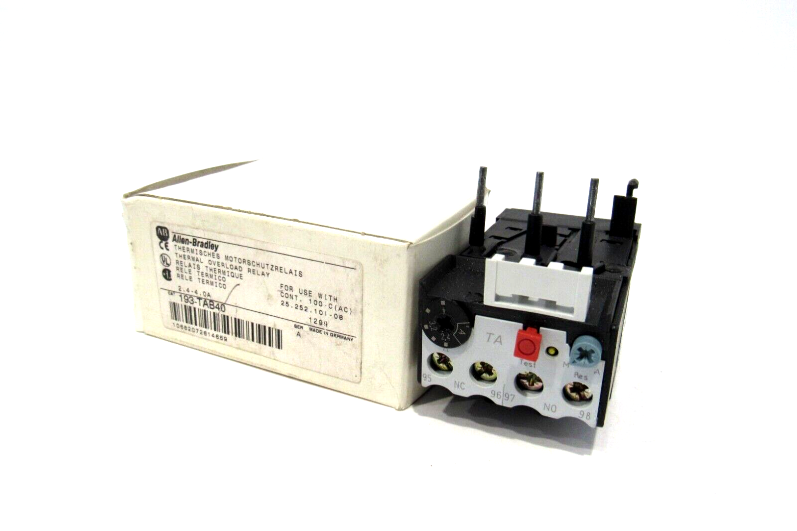 NEW ALLEN BRADLEY 193-TAB40 OVERLOAD RELAY SER.A 193TAB40