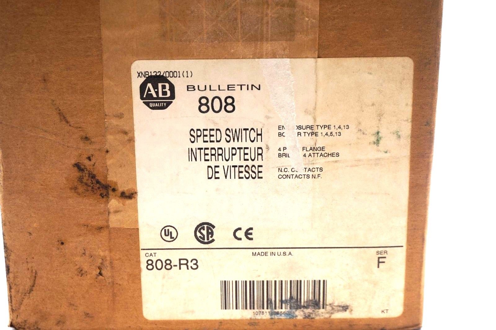 NEW ALLEN BRADLEY 808-R3 SPEED SWITCH SER.F 808R3 - Image 3