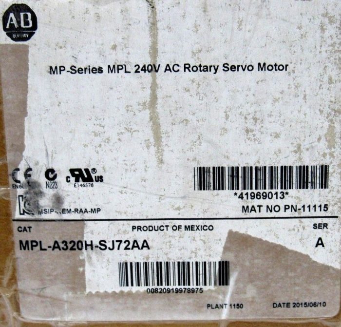 NEW ALLEN BRADLEY MPL-A320H-SJ72AA SERVO MOTOR MPLA320HSJ72AA MP SERIES - Image 5