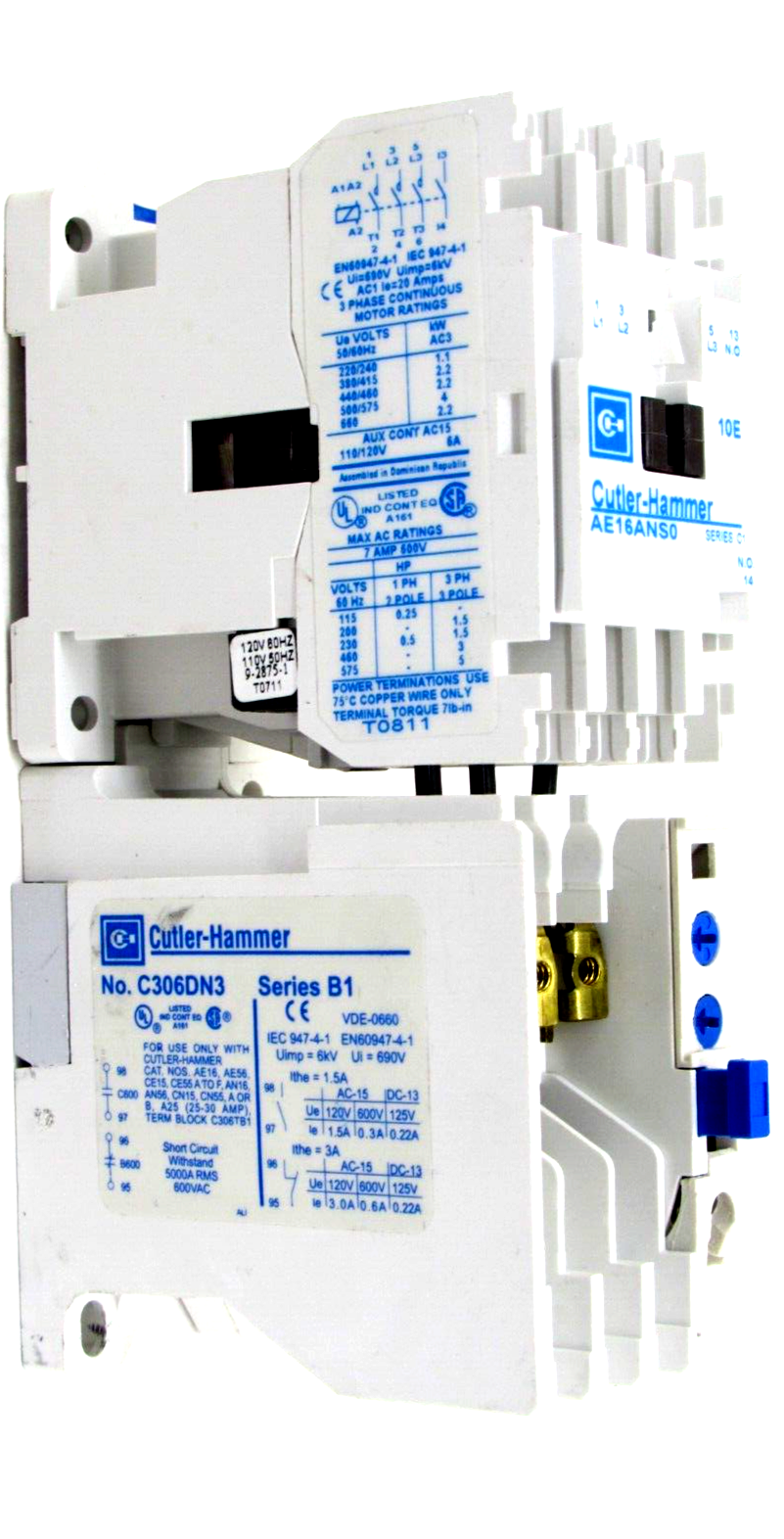 NEW CUTLER HAMMER AE16ANS0 AC STARTER SER.C1 SIZE A - Image 4
