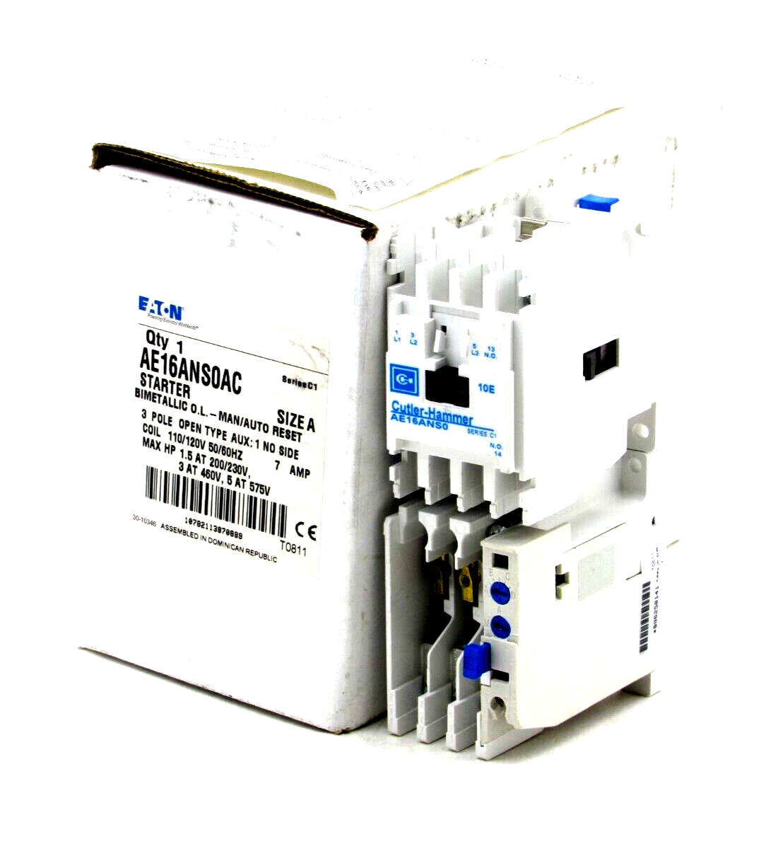 NEW CUTLER HAMMER AE16ANS0 AC STARTER SER.C1 SIZE A