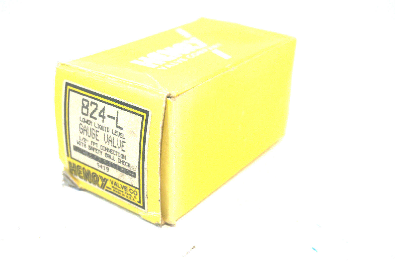 NEW HENERY VALVE CO. 824-L GAUGE VAVLE 1/2" 824L