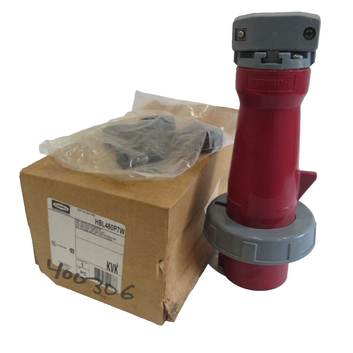 NEW HUBBELL HBL460P7W PIN AND SLEEVE PLUG 60A 480V