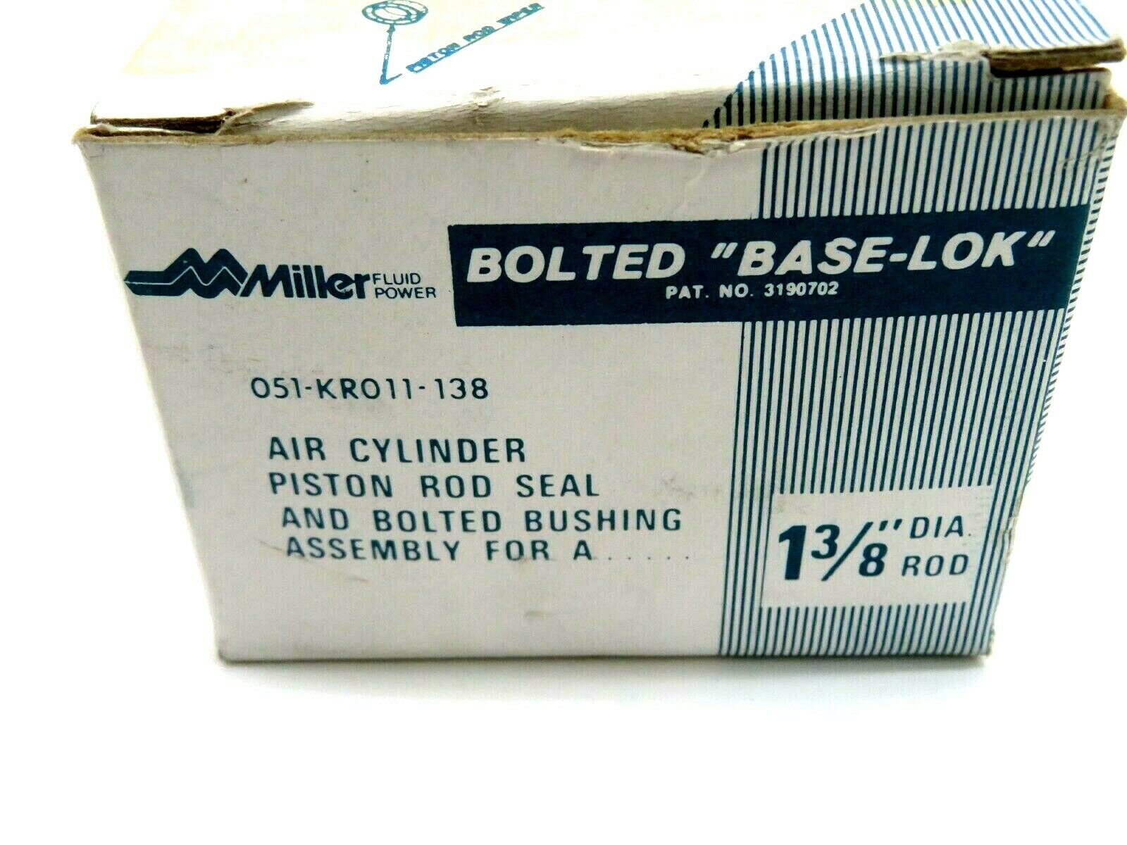 NEW MILLER FLUID POWER 051-KR011-138 PNEUMATIC CYLINDER 051KR011138 - Image 4
