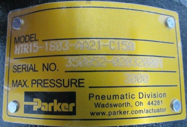 NEW PARKER HTR15-1803-AA21-C150 HYDRAULIC ROTARY ACTUATOR HTR151803AA21C150 - Image 5