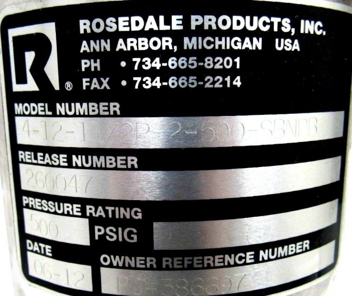 NEW ROSEDALE 4-12-11/2P-2-500-SBNPB BASKET STRAINER 412112P2500SBNPB 500PSI - Image 5