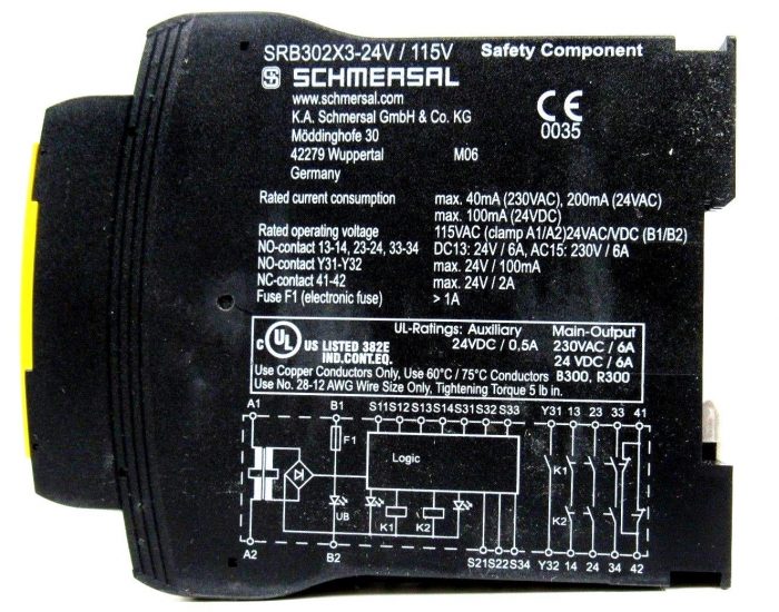 NEW SCHMERSAL SRB302X3-24V/115V SAFETY RELAY MODULE SRB302X324V115V 101183197 - Image 4