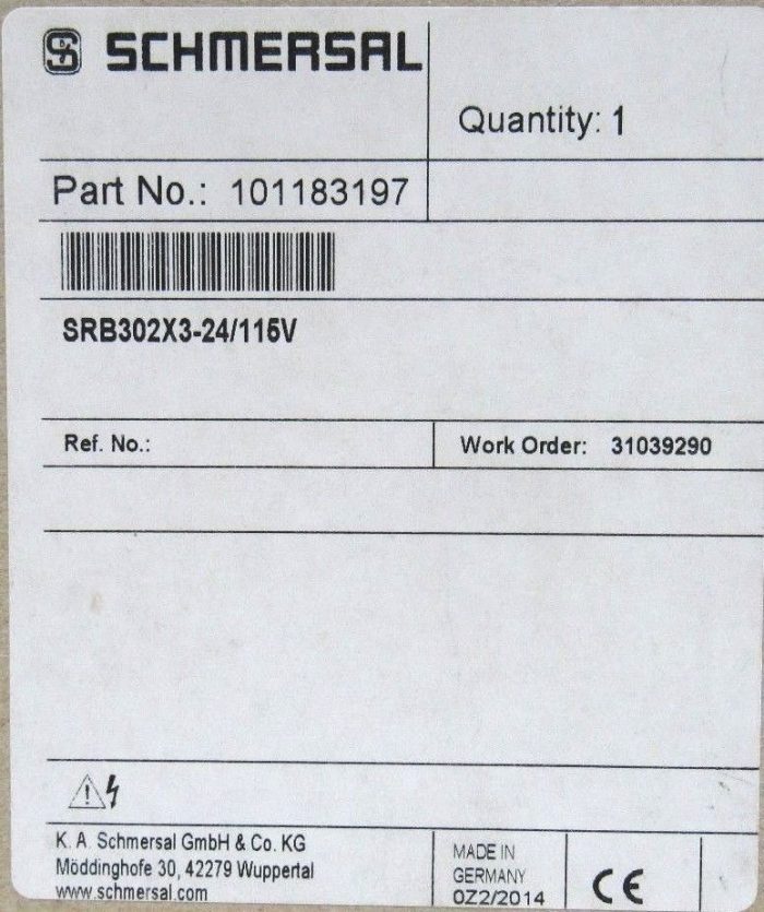 NEW SCHMERSAL SRB302X3-24V/115V SAFETY RELAY MODULE SRB302X324V115V 101183197 - Image 6
