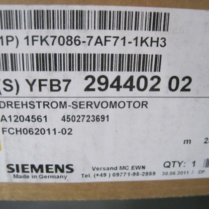 NEW SIEMENS 1FK7086-7AF71-1KH3 SERVO MOTOR 1FK70867AF711KH3